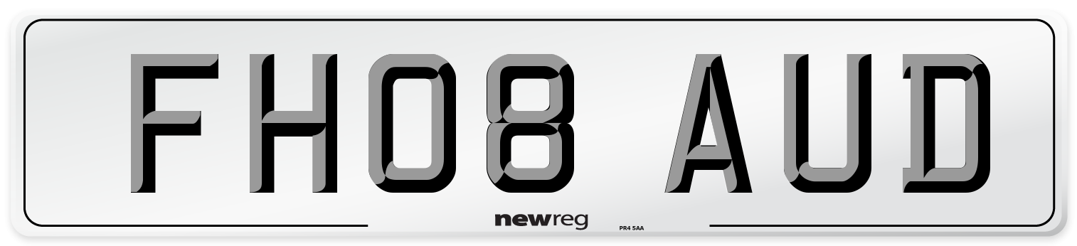 FH08 AUD Number Plate from New Reg